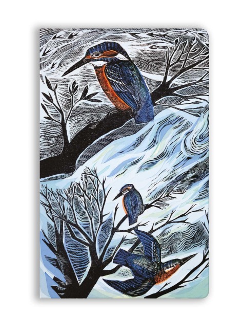 Angela Harding: Suffolk Kingfishers (Soft Touch Journal) - 