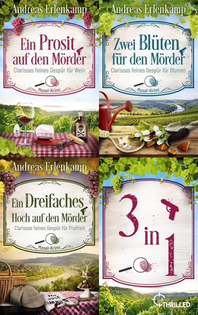Clarissas feines Gespür für Mord | Drei Mosel-Krimis in einem eBook - Andreas Erlenkamp