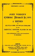 Cover-Bild zum Titel 'Wisden Cricketers' Almanack 1876' von 'Bloomsbury Publishing'