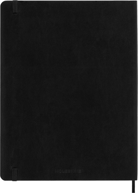 Moleskine 18 Monate Wochenkalender 2026/2027, XL, 1 Wo = 1 Seite, Rechts Linierte Seite, Weicher Einband, Schwarz - 