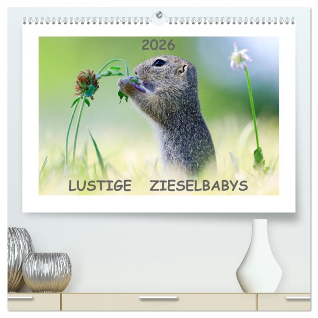 Lustige Zieselbabys (hochwertiger Premium Wandkalender 2026 DIN A2 quer), Kunstdruck in Hochglanz - Werner Lang