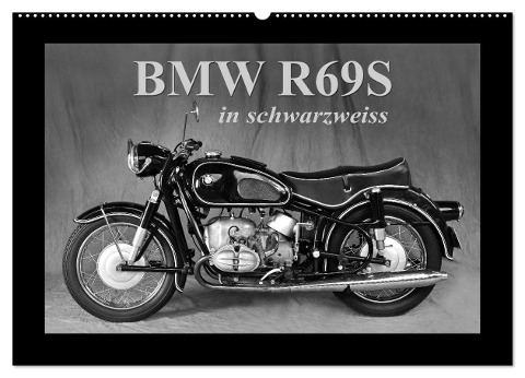 BMW R69S in schwarzweiss (Wandkalender 2024 DIN A2 quer), CALVENDO Monatskalender - Ingo Laue