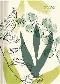 Ladytimer Leaves 2024 - Dschungel - Taschenkalender A6 (10,7x15,2 cm) - Weekly - 192 Seiten - Notiz-Buch - Termin-Planer - Alpha Edition - 