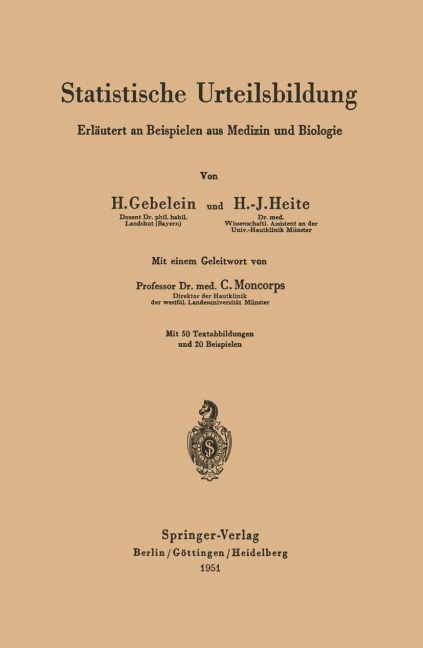 Statistische Urteilsbildung - Hans Gebelein, Hans-J. Heite