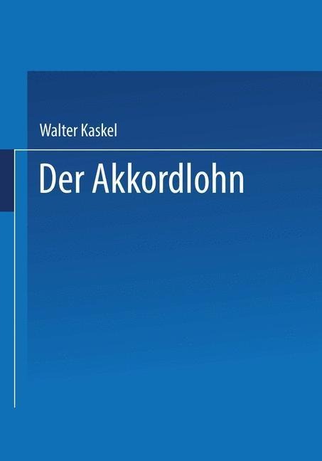 Der Akkordlohn - 