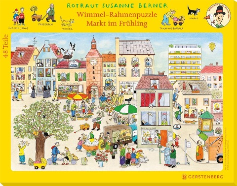 Wimmel-Rahmenpuzzle Frühling Motiv Markt - Rotraut Susanne Berner