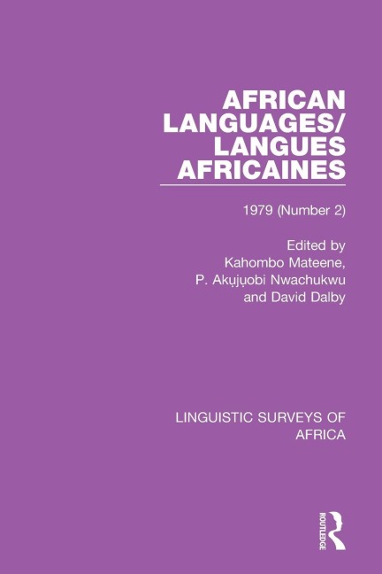 African Languages/Langues Africaines - 