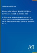 Cover-Bild zum Titel 'Delegierte Verordnung (EU) 2023/2738 der Kommission vom 28. September 2023' von 'Europäische Kommission'