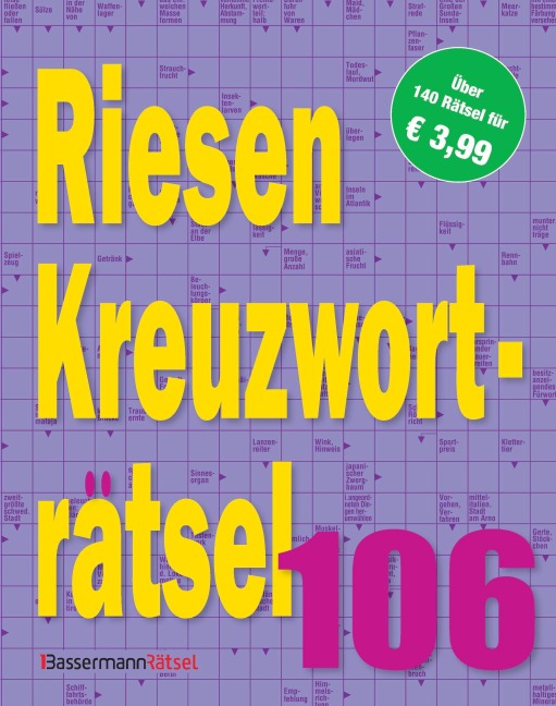 Riesen-Kreuzworträtsel 106 (5 Exemplare à 3,99 EUR) - Eberhard Krüger