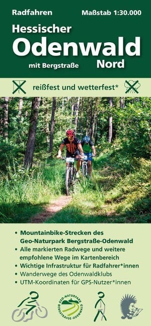 Radfahren, Hessischer Odenwald Nord mit Bergstraße 1:30000 - Michael Messer