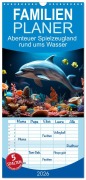 Cover-Bild zum Titel 'Familienplaner 2026 - Abenteuer Spielzeugland rund ums Wasser mit 5 Spalten (Wandkalender, 21 x 45 cm) CALVENDO' von 'Kerstin Waurick'