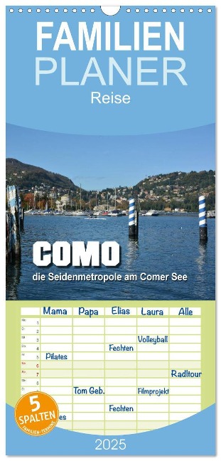 Familienplaner 2025 - Como - Seidenmetropole am Comer See mit 5 Spalten (Wandkalender, 21 x 45 cm) CALVENDO - Thomas Bartruff