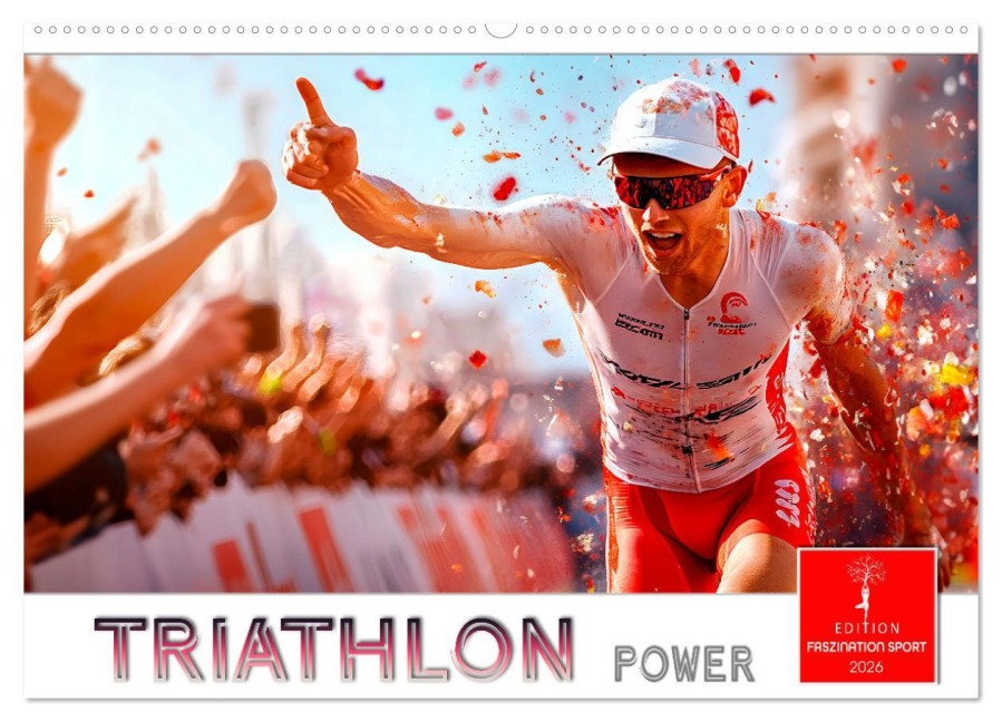 Triathlon Power (Wandkalender 2026 DIN A2 quer), CALVENDO Monatskalender - Peter Roder