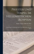 Cover-Bild zum Titel 'Priester und Tempel im hellenistischen Ägypten' von 'Walter Gustav Albrecht Otto'