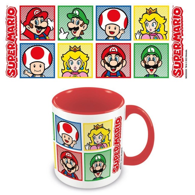 SUPER MARIO RED COLOURED INNER MUG - 
