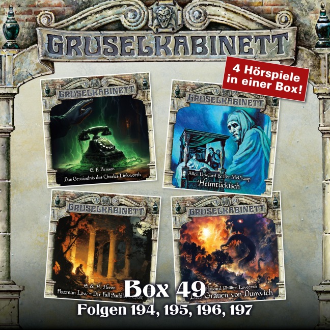 Folgen 194, 195, 196, 197 - E. F. Benson, H. P. Lovecraft, Allen Upward, E. & H. Heron, Per McGraup