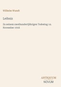 Cover-Bild zum Titel 'Leibniz' von 'Wilhelm Wundt'