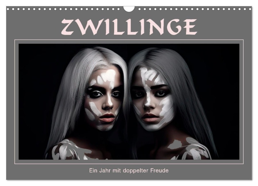 Zwillinge - Ein Jahr mit doppelter Freude (Wandkalender 2026 DIN A3 quer), CALVENDO Monatskalender - Erich Krätschmer