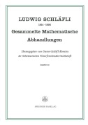 Cover-Bild zum Titel 'Gesammelte Mathematische Abhandlungen' von 'Ludwig Schläfli'
