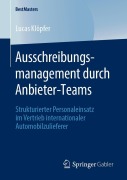 Cover-Bild zum Titel 'Ausschreibungsmanagement durch Anbieter-Teams' von 'Lucas Klöpfer'