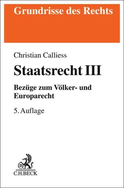 Staatsrecht III - Christian Calliess