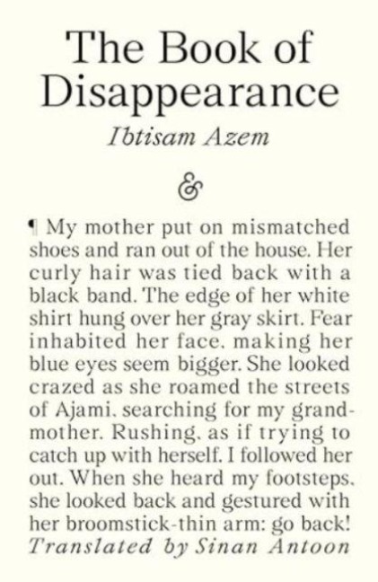The Book of Disappearance - Ibtisam Azem