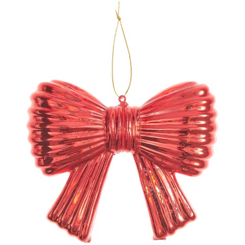 Glashänger Schleife rot 13,5x11x3,5cm - 