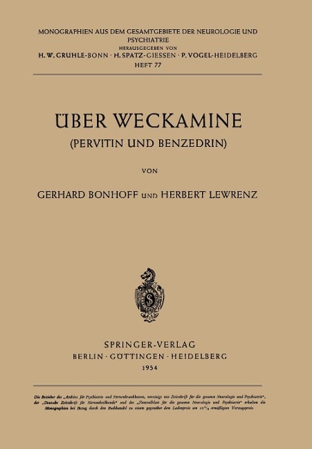 Über Weckamine - H. Lewrenz, G. Bonhoff