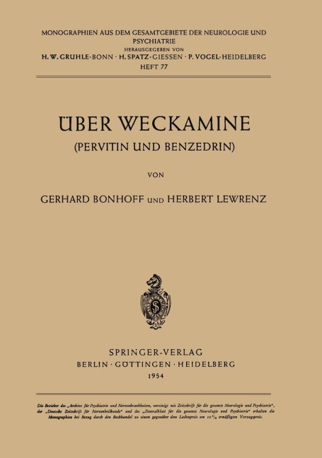 Über Weckamine - H. Lewrenz, G. Bonhoff