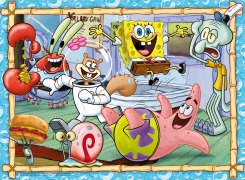 Cover-Bild zum Titel 'Kinderpuzzle 200 XXL Teile - Spongebob - Neue Abenteuer in Bikini Bottom' von ''