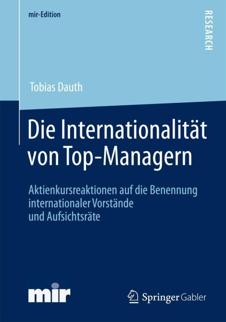 Die Internationalität von Top-Managern - Tobias Dauth