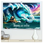 Vagues en colère (Calendrier mural 2026 DIN A2 vertical) calendrier de bureau - Dusanka Djeric