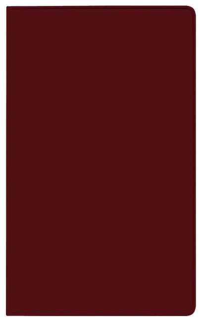 Taschenkalender Saturn Leporello PVC burgund 2027 - 