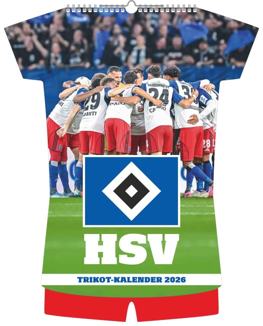 Hamburger SV 2026 - Trikotkalender - Fußball-Kalender - Fan-Kalender - 34,1x42 - 