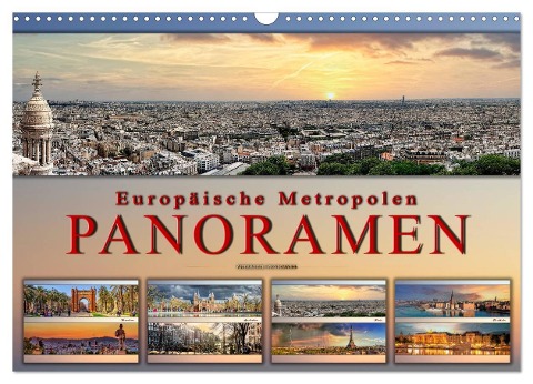 Europäische Metropolen - Panoramen (Wandkalender 2024 DIN A3 quer), CALVENDO Monatskalender - Peter Roder