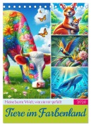 Tiere im Farbenland - Meine bunte Welt, wie sie mir gefällt (Tischkalender 2026 DIN A5 hoch), CALVENDO Monatskalender - Martina Marten