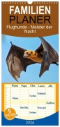 Cover-Bild zum Titel 'Familienplaner 2026 - Flughunde - Meister der Nacht mit 5 Spalten (Wandkalender, 21 x 45 cm) CALVENDO' von 'Susan Michel'