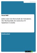 Cover-Bild zum Titel 'Juden unter der Herrschaft der Seleukiden. Die Machtpolitik des Antiochos IV. Epiphanes in Judäa' von 'Pascal Böß'