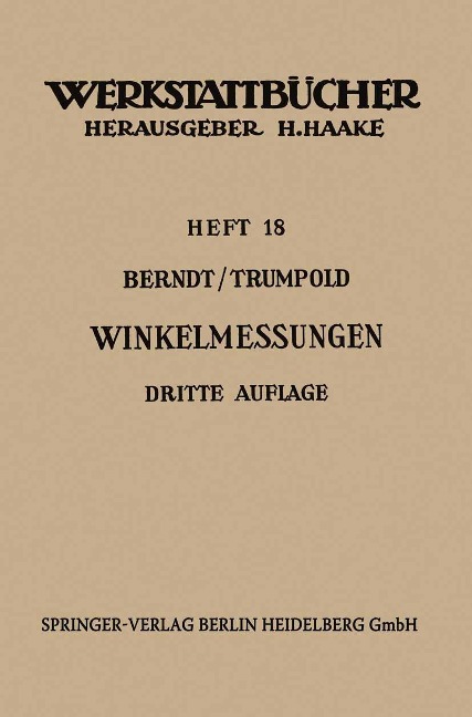Technische Winkelmessungen - G. Berndt, H. Trumpold