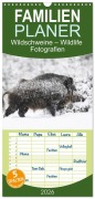 Familienplaner 2026 - Wildschweine - Wildlife Fotografien mit 5 Spalten (Wandkalender, 21 x 45 cm) CALVENDO - Michael Breuer