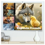 Cover-Bild zum Titel 'Ungleiche Freunde (hochwertiger Premium Wandkalender 2026 DIN A2 quer), Kunstdruck in Hochglanz' von 'Babette Whitter'