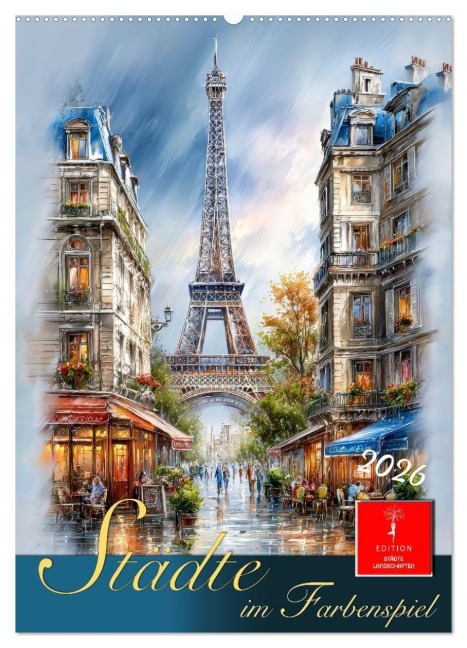 Städte im Farbenspiel (Wandkalender 2026 DIN A2 hoch), CALVENDO Monatskalender - Meike und Peter Roder