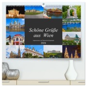 Cover-Bild zum Titel 'Schöne Grüße aus Wien (hochwertiger Premium Wandkalender 2026 DIN A2 quer), Kunstdruck in Hochglanz' von 'Christa Kramer'
