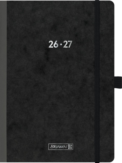 Schülerkalender 2026/2027 "Pressspan schwarz" FACT!plus | A5, Karton - 