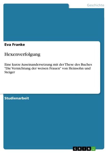 Hexenverfolgung - Eva Franke