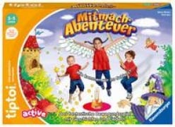 Cover-Bild zum Titel 'Ravensburger tiptoi ACTIVE Spiel 00130, Mitmach-Abenteuer, Bewegungsspiel ab 3 Jahren, mit Geschichten, schönen Liedern und lustigen Reimen' von 'Akina Winter, Paul Ijon'