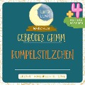 Cover-Bild zum Titel 'Gebrüder Grimm: Rumpelstilzchen plus vier weitere Märchen' von 'Gebrüder Grimm, Luna Luna'