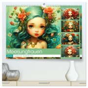 Zauberhafte Meerjungfrauen. Liebliche Illustrationen (hochwertiger Premium Wandkalender 2026 DIN A2 quer), Kunstdruck in Hochglanz - Rose Hurley