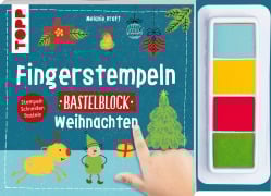 Cover-Bild zum Titel 'Fingerstempeln. Bastelblock Weihnachten' von 'Melanie Kraft'
