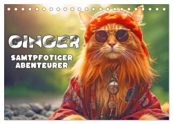 Cover-Bild zum Titel 'Ginger - Samtpfotiger Abenteurer (Tischkalender 2026 DIN A5 quer), CALVENDO Monatskalender' von 'Liselotte Brunner-Klaus'